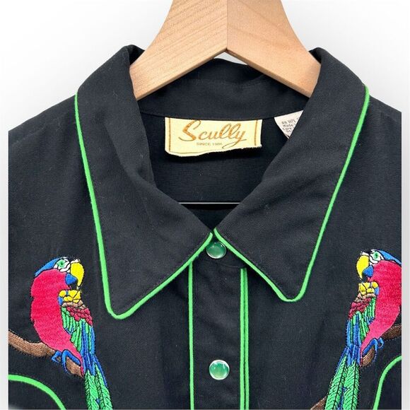 Vintage Scully XL Western Shirt Long Sleeve Embroidered Snap Button-up - Picture 5 of 7